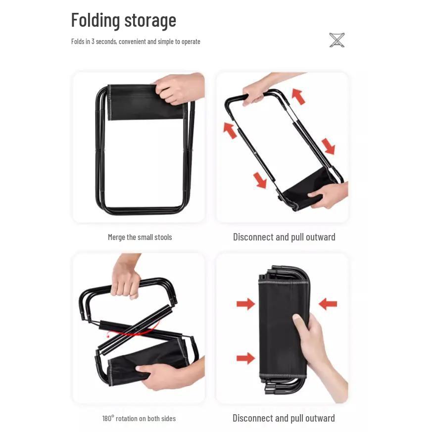 Przenośny Składany Stołek Kempingowy i Wędkarski