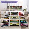 1PC Music Mixtape Theme Bedding Quilt Set Quilt Cover Pillowcase Home Decoration Birthday Gift (1 * Duvet Cover + 2 * Pillowcase, Without core)A6