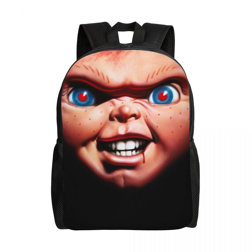 Bride Of Chucky Laptop Rucksack Herren Damen Mode Schultasche für Schüler Studenten Killerpuppe Chucky Taschen