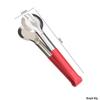 Pinces alimentaires en acier inoxydable avec embouts en silicone rouge