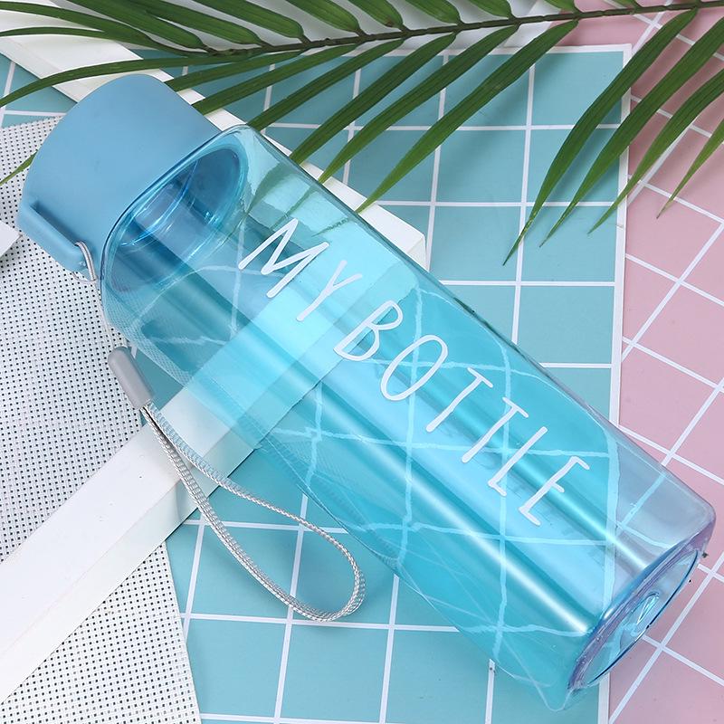500ml Men Women Outdoor Plastic Portable Drinking Bottle Outdoor Sports Water Cup Water Bottle Coffee Juice Cup High Appearance Straight Drinking Cup