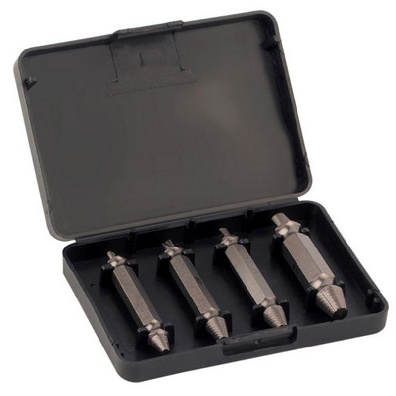 4PCS Double-Head Screw Remover Extractor Set Woodworking Machinery Maintenance Tool