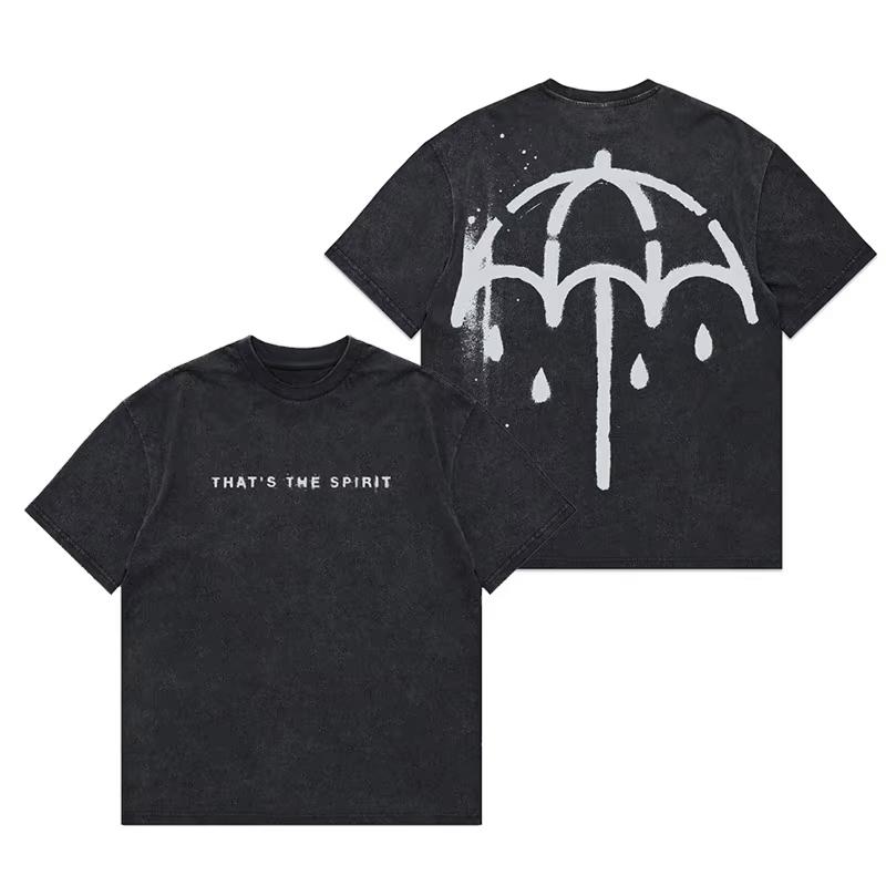 Maglietta Grafica Anime Metal Band Bring Me The Horizon Maglietta in Cotone Uomo Donna Estiva Casual Oversize Streetwear Manica Corta