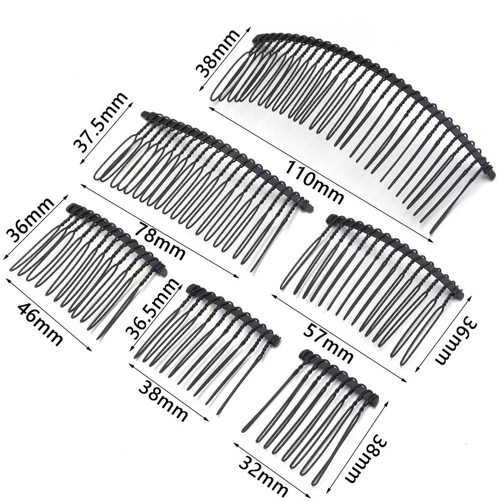 6pcs 10/12/15/20/30 Teeth DIY Metal Hair Comb Claw Hairpins for Wedding Jewelry Making Handmade Comb Base Bridal Hair Accessorie