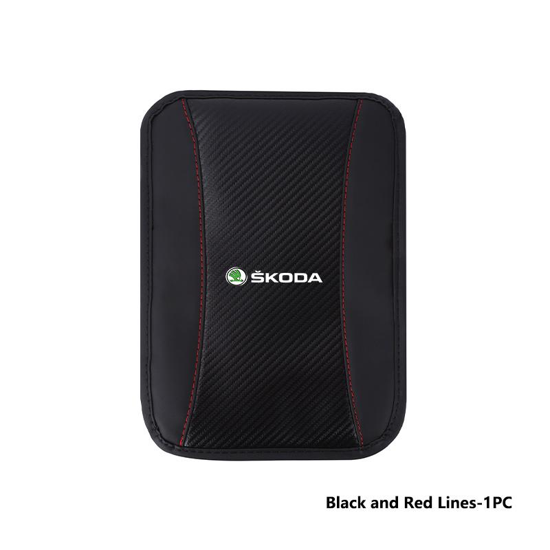 GQEW9 For Skoda Car Armrest Mat Center Console Arm Rest Protection Cushion Kamiq Karoq Octavia 2 3 Rapid Scala Kami Fabia VII VRS
