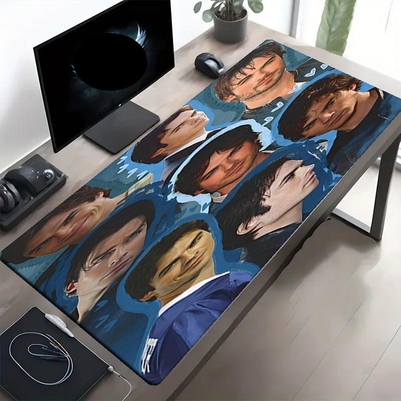 Damon Salvatore Print Mouse Pad, Anti‑Slip Desktop keyboard Mat, for PC Laptop Gaming Working Daily Use, Cool Festival Surprise Gift