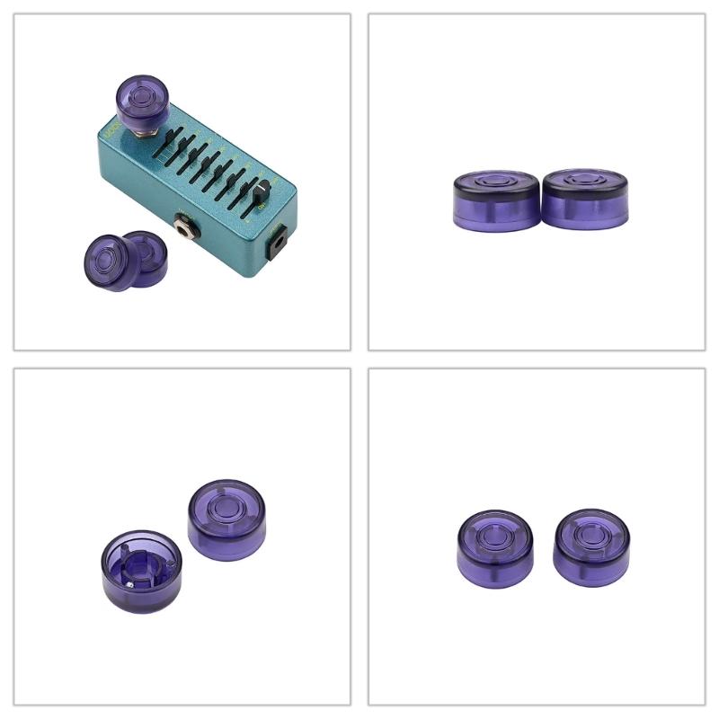 2Pcs Colorful Guitar Effect Pedal Footswitch Toppers, Guitar Foot Nail Effect Pedal Protections Caps Guitar Effect Part