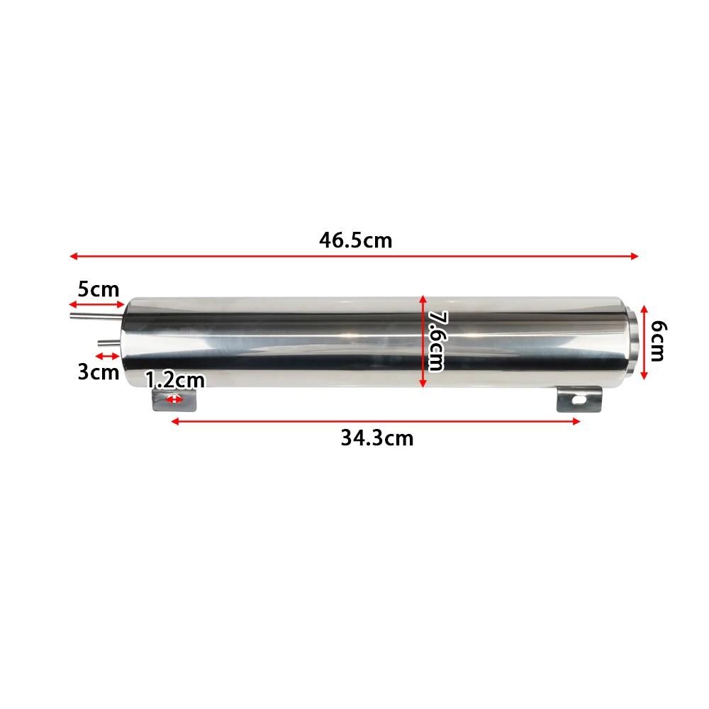 2''x13” / 3''x10” Radiator Coolant Overflow Puke Tank Universal Polished Stainless Steel Radiator Coolant Overflow Tank