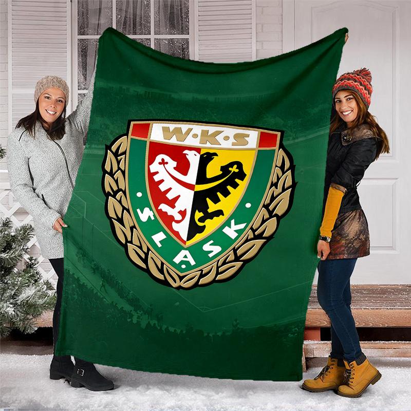 1pc Football Team (51) Theme Blanket - Digital Print, Polyester, Cozy for All Seasons, Perfect for Outdoor, Camping, and Travel