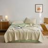 New Solid Color Simple Striped Air-conditioned House Summer Quilt Wabi Series Cotton Summer Quilt Four-piece Set
