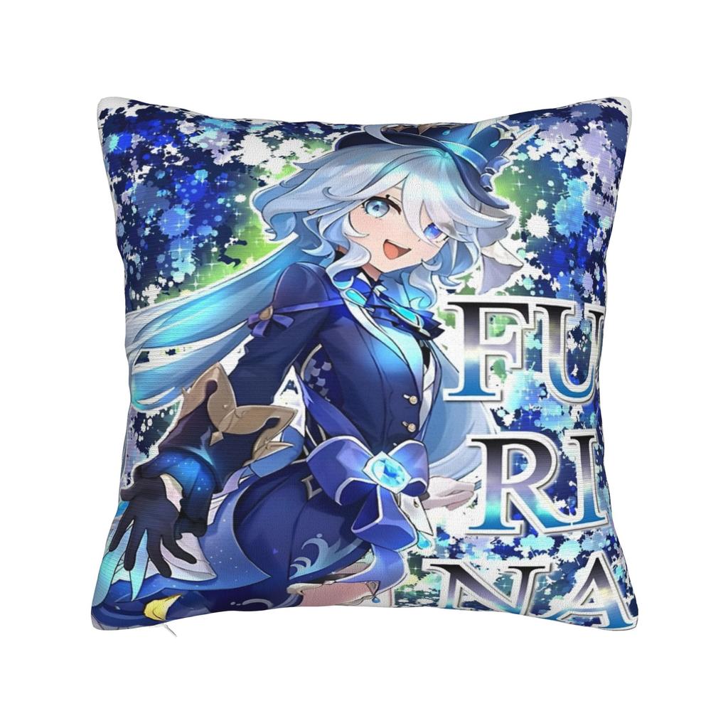 Genshin Impact Furina Pillowcase Soft Polyester Cushion Cover Decor  Pillow Case Cover Home Drop Shipping 18"