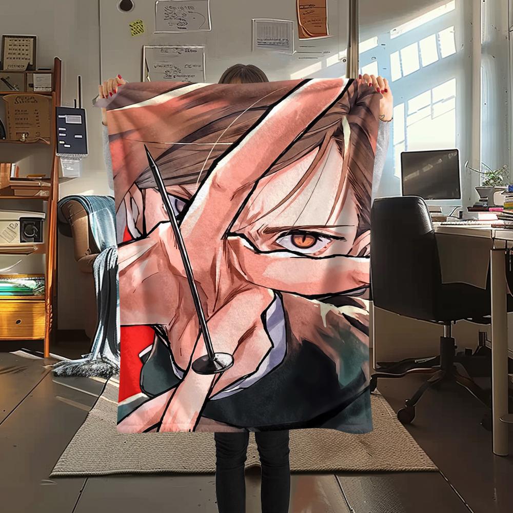 Jujutsu Kaisen Print Flannel Blanket,High quality Comfortable for All Seasons,Home Decor,Warmth and Comfort,Perfect for Christmas Gifts