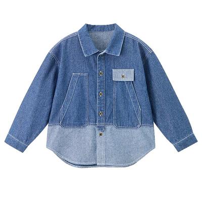ASK JUNIOR Boys' Autumn Color Block Denim Jacket