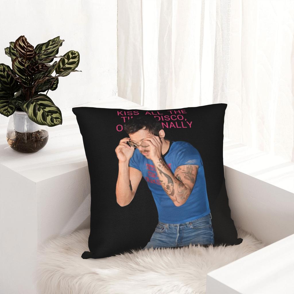 Harrys Styles Kiss All The Time Disco Occasionally Pillowcase Printed Cushion Cover Decor Pillow Case Cover Home Square 40*40Cm