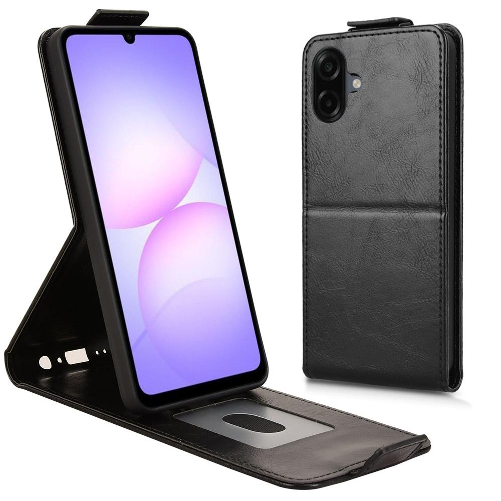 For Samsung Galaxy A07 4G Stand Case Magnetic Clasp Vertical Flip Leather Phone Cover with Card Holder