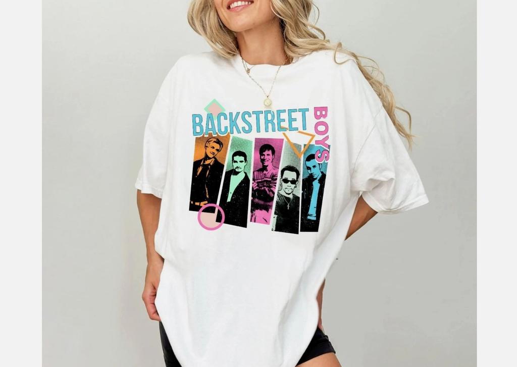 Vintage Backstreet Boys Musikshirt Tour 2025 Boy Band 90er Popmusik T-Shirt