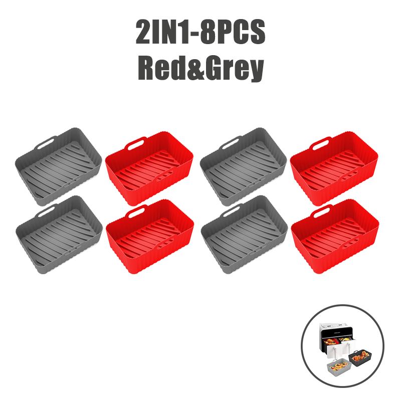 Food Grade Air Fryer Silicone Liners for Ninja Dual Air Fryer Non-Stick Air Fryer Basket Accessories for Ninja