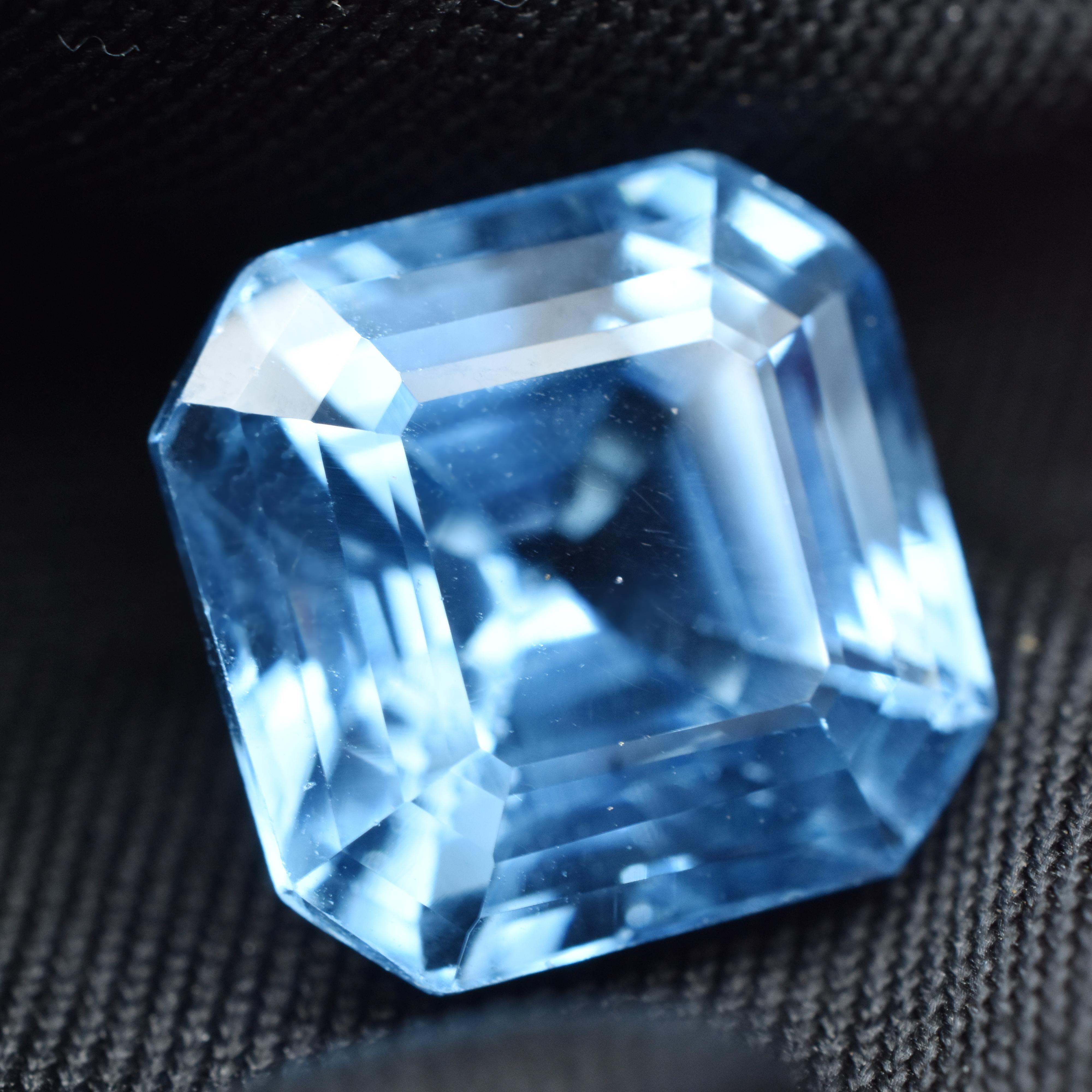 

11.00 Carat Square Cut Natural Blue Sapphire CERTIFIED Loose Gemstone AR-2970-S 11.7 mm approx синій