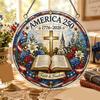 Akrylové puzzle Suncatcher, Sada pro výrobu Suncatcheru k 250. výročí USA, Vlastenecká závěsná ozdoba na okno ve stylu vitráže pro Den nezávislosti