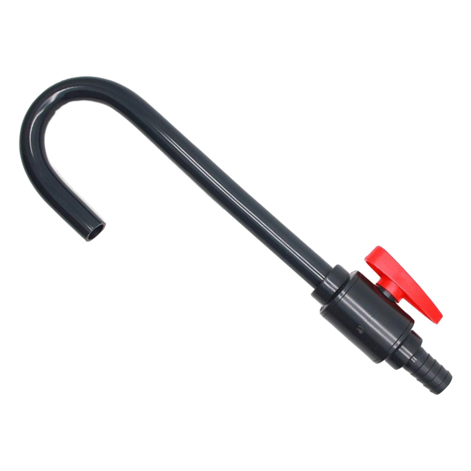 

Fish Tank Filter Parts Water Filling Tube PVC Material with Control Valve for Aquarium Pumps and Accessories чорний