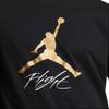 Jordan Jumpman Flight Logo Print Ribbed Crewneck Sports Short Sleeve T-Shirt Men Tops Black AO0664-011