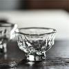 2Pcs/Lot Japanese Hammer Pattern 60ml Small Capacity Glass Tea Cup  Tea Appreciateing Cup Kung Fu Tea Accessories