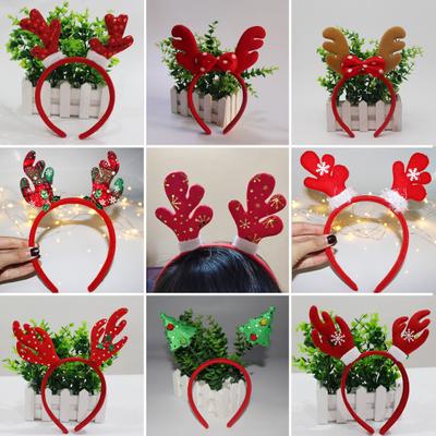 Noel Headdress Ilginç Süs Saç Aksesuarları Noel Santa Elk Boynuzları Çocuk Yetişkinler için Hairband Hediye