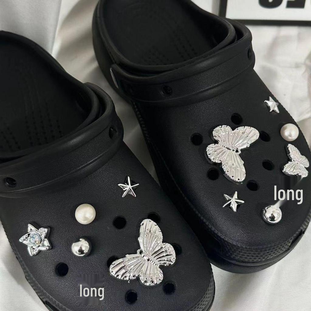 Xiaohongshu Style Blue Seashell and Starfish Shoe Decorations