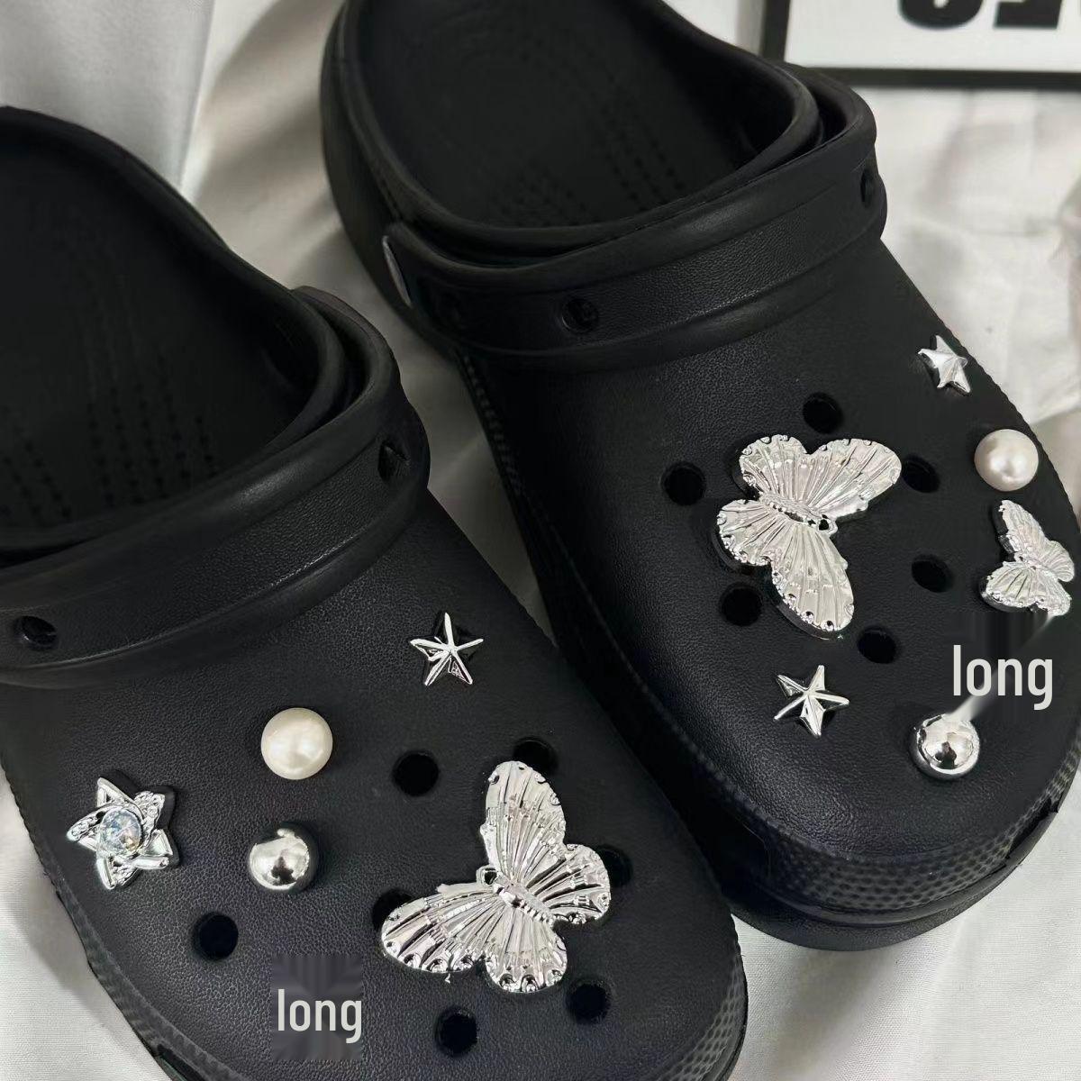 Украшения для обуви в стиле Xiaohongshu, синяя морская ракушка и морская звезда