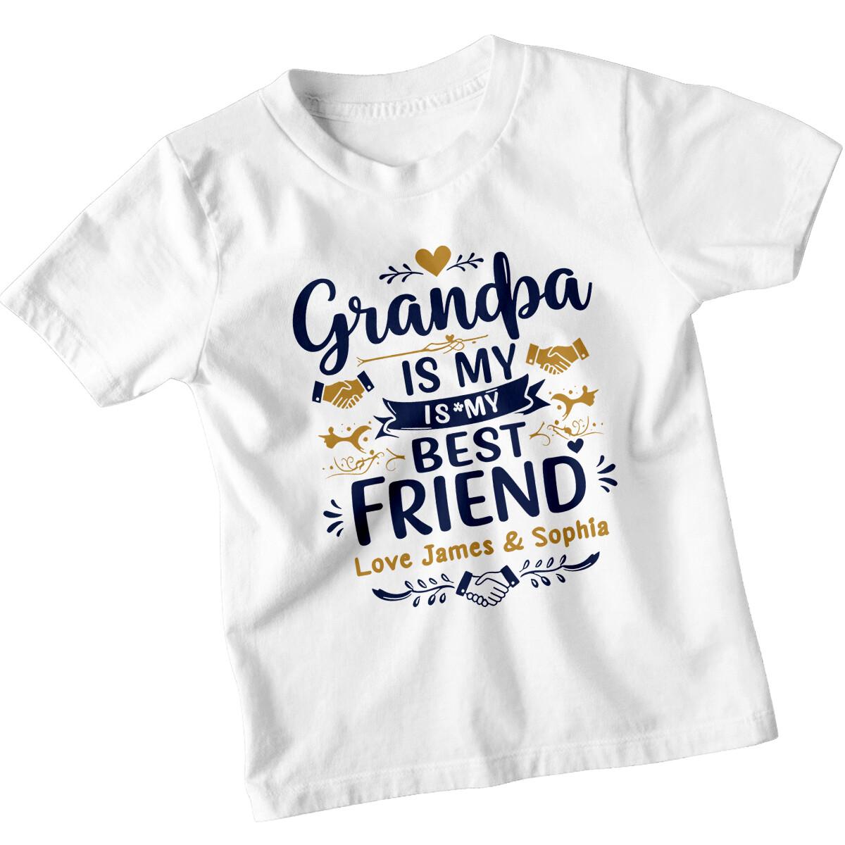 

Personalised Boys Girls Grandpa Best Friends Day 100% Cotton T-shirt Mens Tees Top Bestie Matching BFF#BFD L