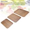 3Pcs Melamine Serving Tray Raised Edge Display Tray Modern Breakfast Serving Trays  Bedside Use