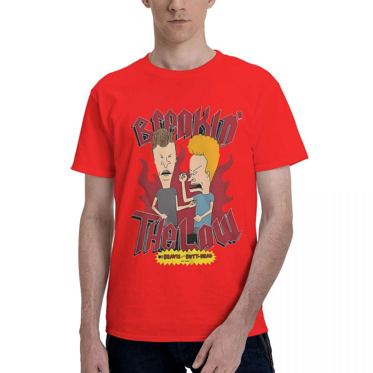 

Beavis And Butthead Breakin The Law Tv 100 Cotton Casual Breathable Confortable TShirt Funny Ugus TShirts Man Clothes S