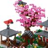 Moc Peach Blossom Pool Cherry Tree House Building Block Chinese Architecture Diy Bricks Cherry Blossom Toy For Kids Adult Gift
