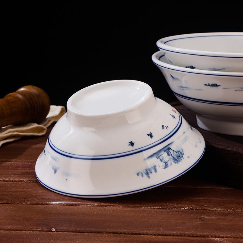 Large High-Footed Ceramic Soup & Noodle Bowl