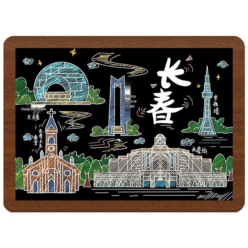Changbaosen Hand-Painted City Fridge Magnet