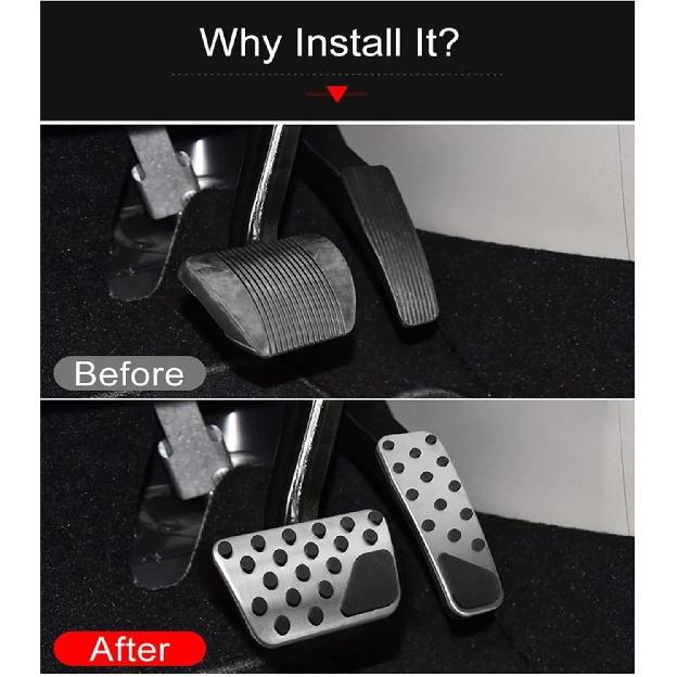 Car Pedals Car Accelerator Brake Pedal Clutch Pedals Cover for Chrysler 300/300C 2006-2019 Pedal Pads Covers