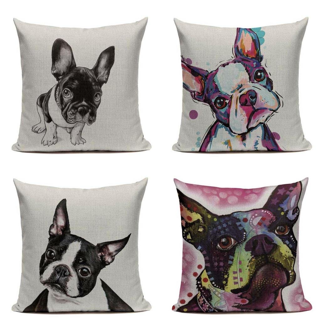 Versatile Boston Terrier French Bulldog Pillow Case Ideal For Any Home Decor
