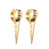 1Pair Silver/Black Titanium Steel Piercing Earring Triangle Geometric Korea Punk Jewelry Men's and Women's Jewelry
