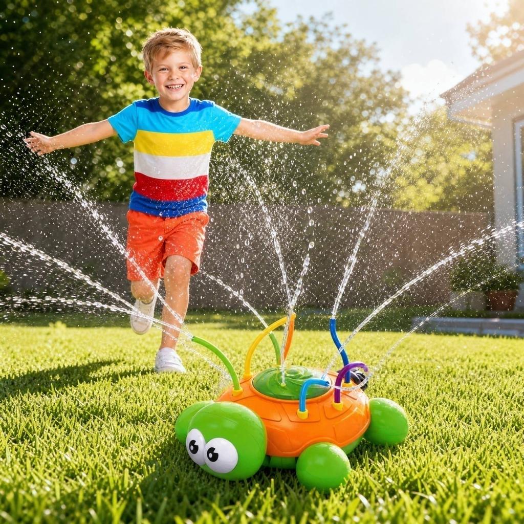 Outdoor-Sprenger-Spielzeug für Kinder - Rotierender Schildkröten-Sprenger für Sommer-Spaß im Hinterhof