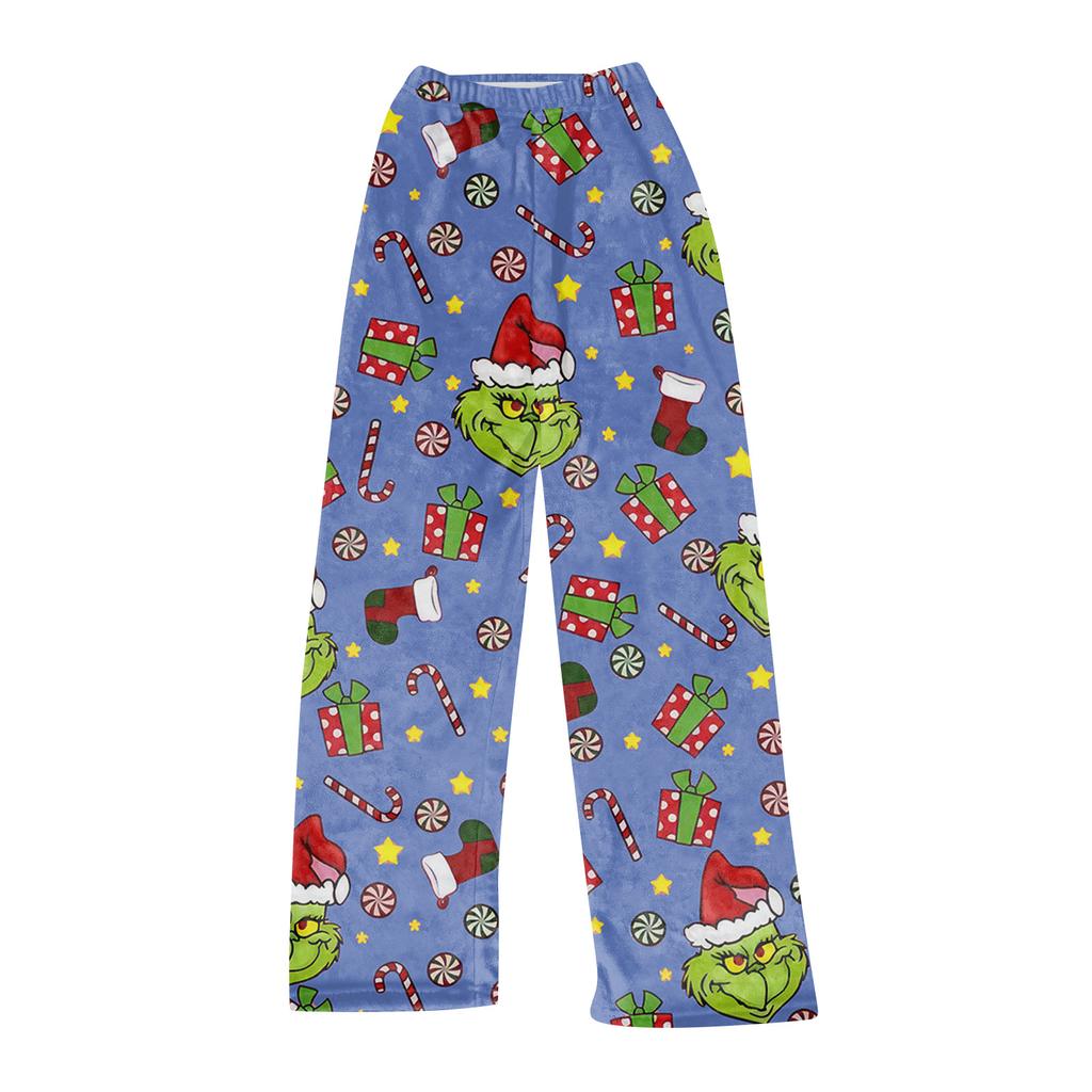 Women  Winter Print Pants Full Length Long Trousers Sports Pants