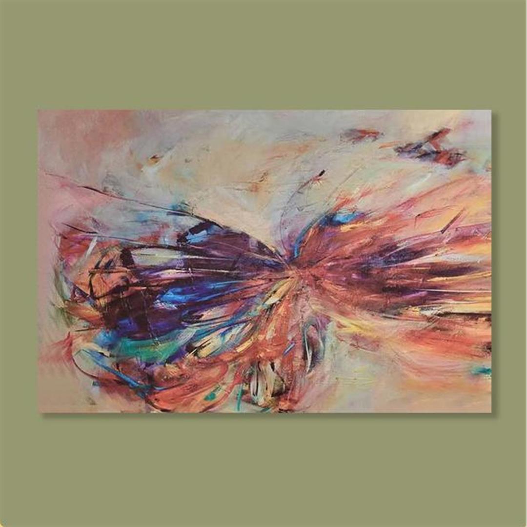 

QArt Декоративная картина с бабочкой на холсте 60x90 см