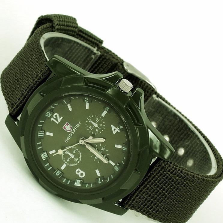 Orologio Militare da Esterno in Tela di Nylon di Tendenza per Uomo e Donna - Lancette Luminose, Design Rotondo al Quarzo