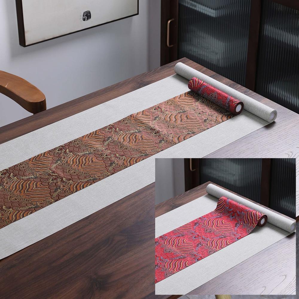 Elegant Brocade Tea Mat Retro Dry Pour Tea Towel Creative High-End Tablecloth Living Room