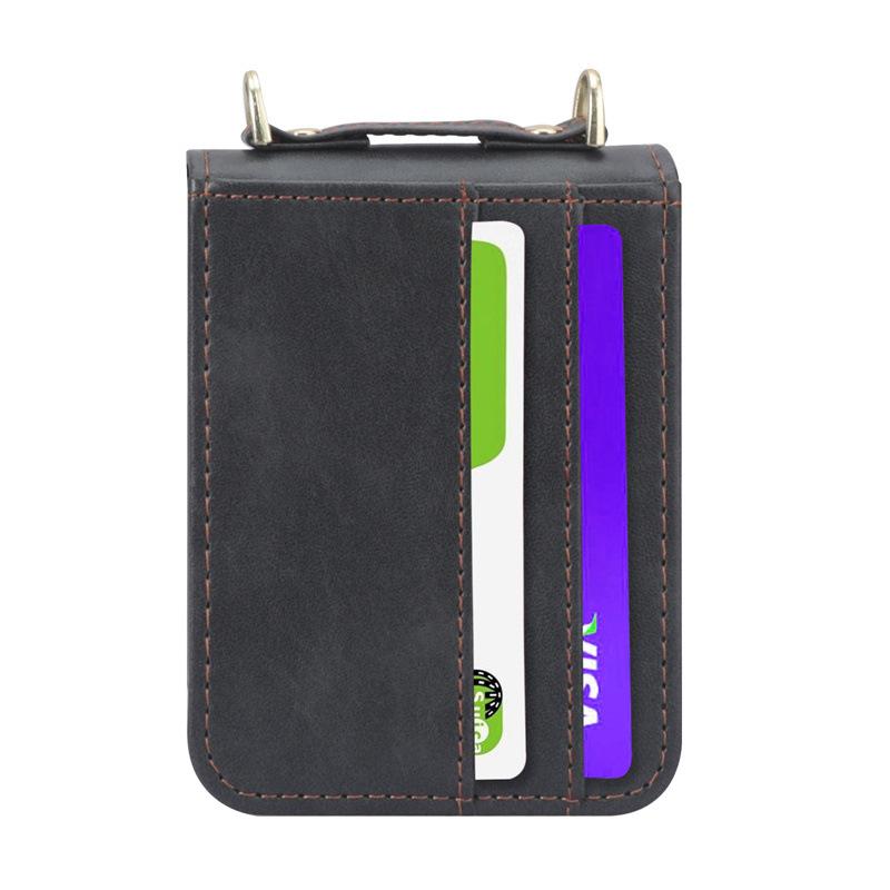 Applicable To Motorola Razr 50/40 Ultra Mobile Phone Case One-piece Lanyard Card Case Solid Color Leather Case