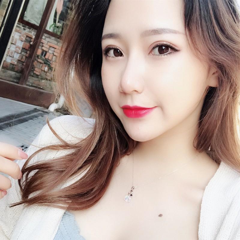 Austrian Crystal Angel Pendant Necklace O Chain Fashion Jewelry Women