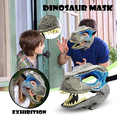 Cadılar Bayramı 3D Dinozor Maskesi Rol Yapma Aksesuarları Performans Başlığı Jurassic World Raptor Dinozor Dino Festivali Karnaval Hediyeleri