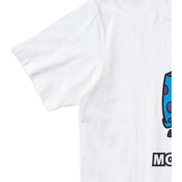 UNIQLO Letter Cartoon Print Round Neck T-Shirt Unisex tops White 452090-00