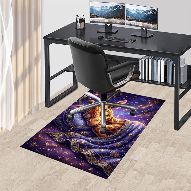1PC Giraffe Starry Non-Slip Floor Carpet Compatible for Office&Living Room&Bedroom&Dining room - Soft & Pattern-G0399