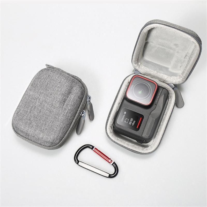 Portable Shockproof Storage Case Waterproof Carrying Bag for AcePro Camera with Carabiner Clip