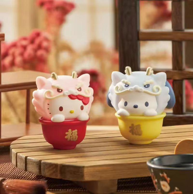 Latest Product In Stock Meiletipa Cha Dog Kt Cat Zhaofu Dragon Brocade Series Doll Handmade Desktop Ornament Surprise Gif